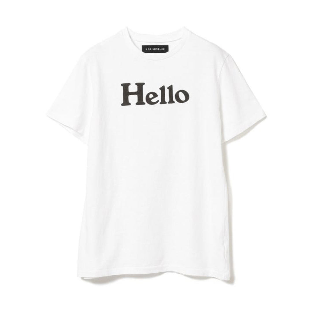 MADISONBLUE マディソンブルー　Hello Crew Neck TeeTシャツ(半袖/袖なし)