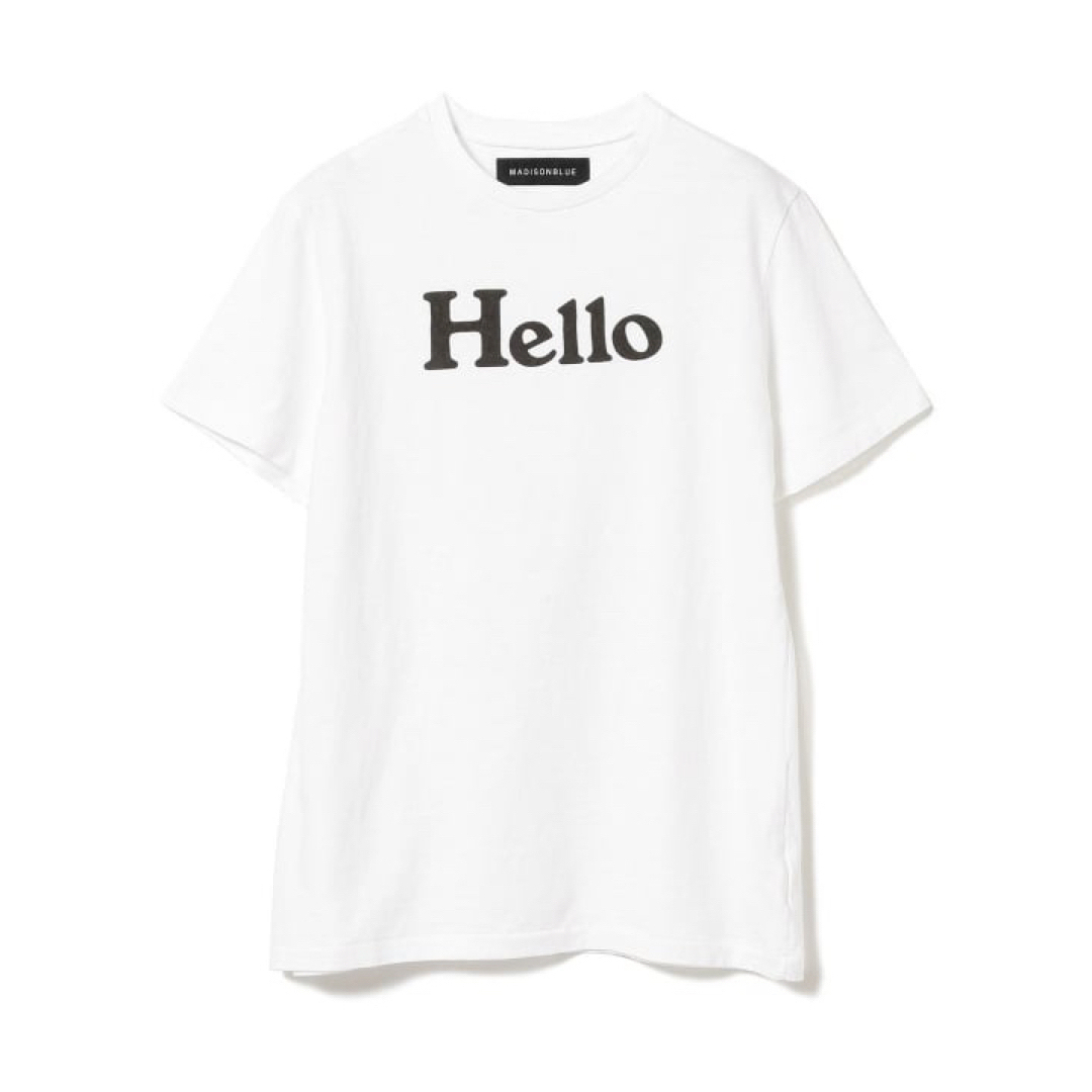 MADISONBLUE(マディソンブルー)のMADISONBLUE マディソンブルー　Hello Crew Neck Tee レディースのトップス(Tシャツ(半袖/袖なし))の商品写真