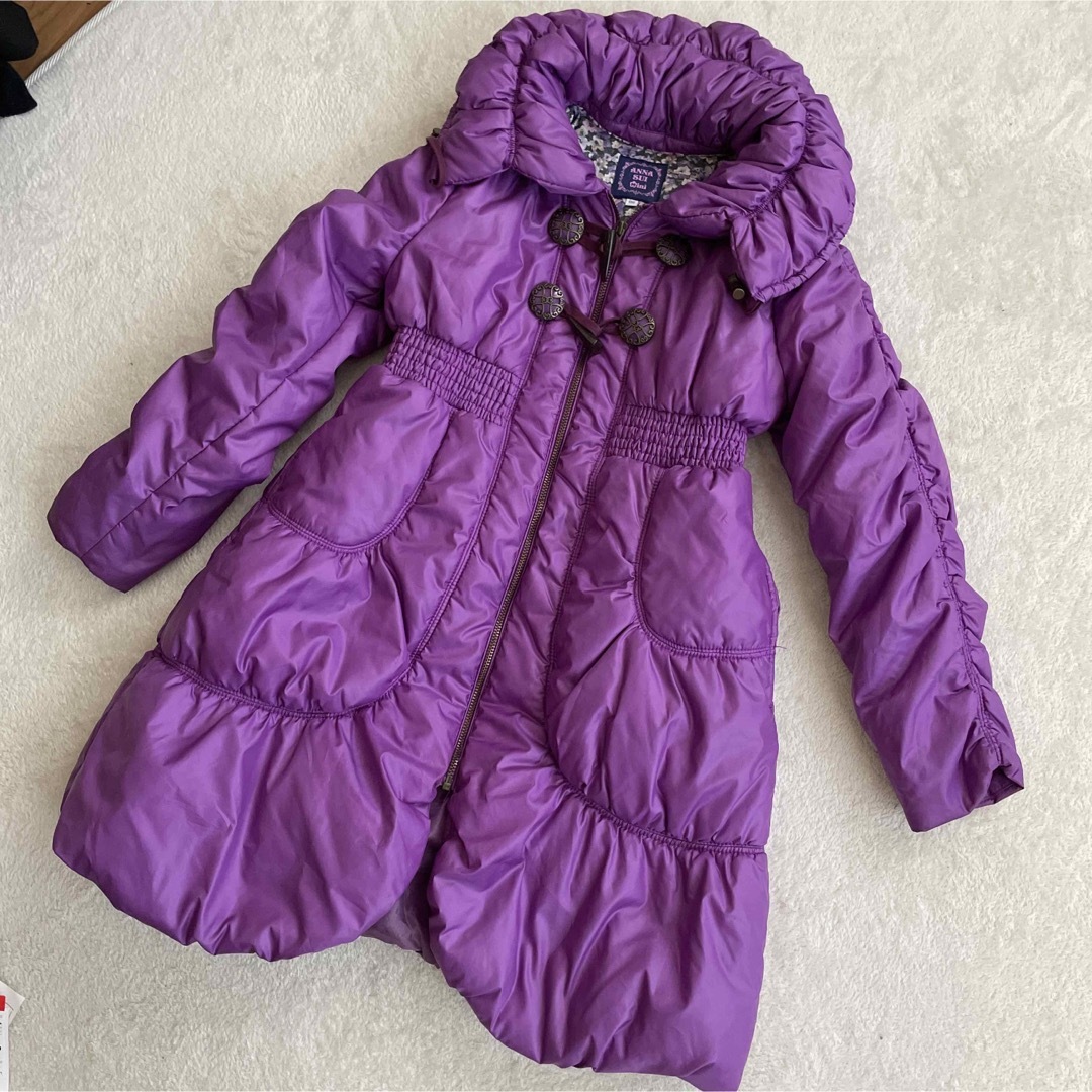 ANNA SUI mini(アナスイミニ)のANNA SUI mini ロングコート　130 美品 キッズ/ベビー/マタニティのキッズ服女の子用(90cm~)(コート)の商品写真