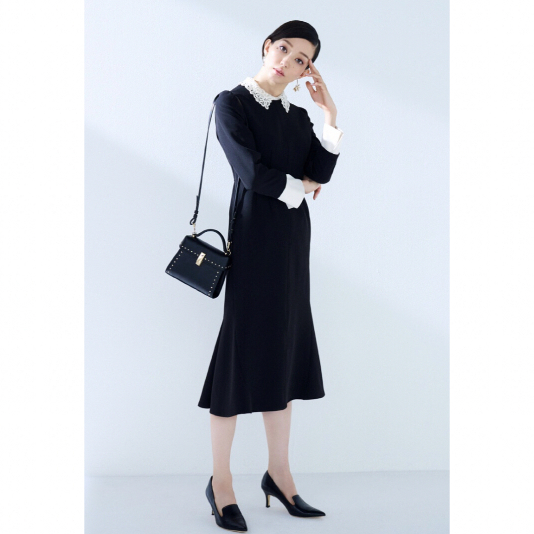 CELFORD セルフォード 刺繍カラータイトワンピース BLK 34 CELFORD セルフォード 刺繍カラータイトワンピース BLK 34