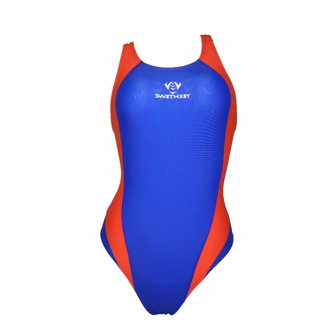 SWIMHXBY　競泳水着　レディース　ガールズ　3XL 青オレンジ 他サイズ有 レディースの水着/浴衣(水着)の商品写真