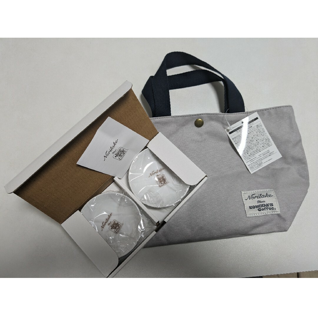 Noritake(ノリタケ)の新品！コメダ　ノリタケ　コラボ　トートバッグ　豆皿 レディースのバッグ(トートバッグ)の商品写真