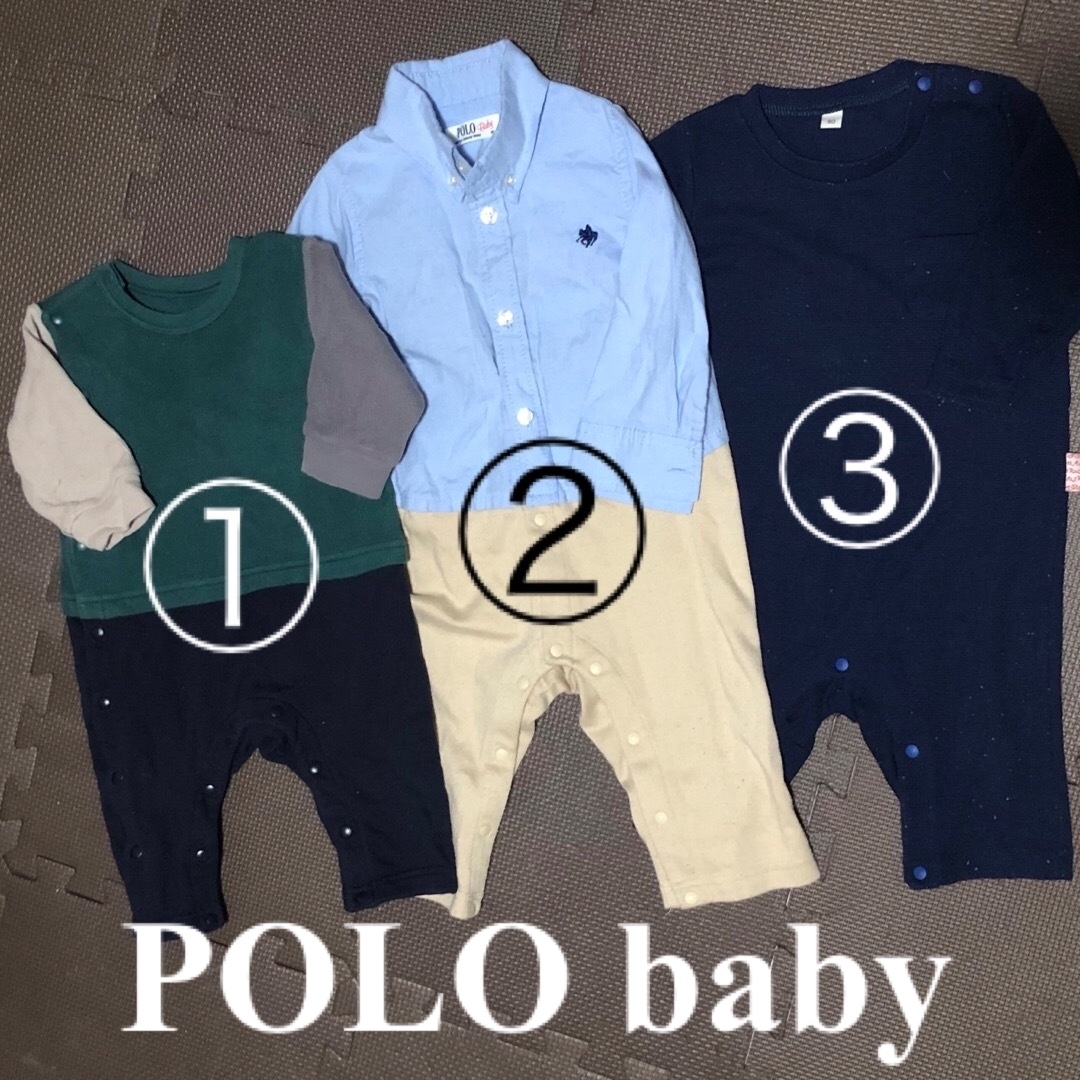 POLO（RALPH LAUREN）(ポロ)の長袖 ロンパース 70～80cm 【セット価格】 キッズ/ベビー/マタニティのベビー服(~85cm)(ロンパース)の商品写真