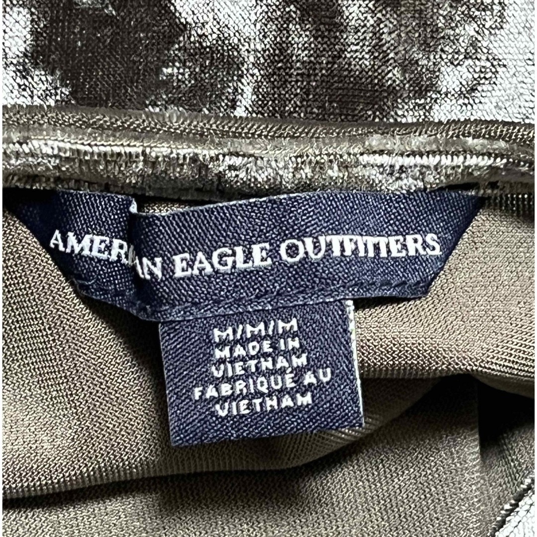 American Eagle(アメリカンイーグル)のアメリカン イーグル ベロア素材 ワンピース カーキ レディースのワンピース(ひざ丈ワンピース)の商品写真