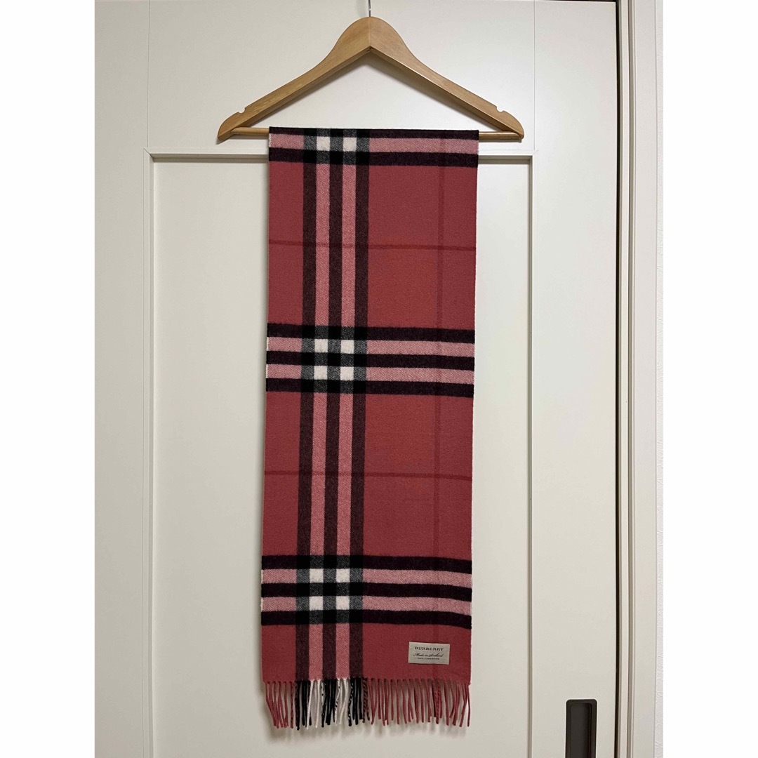 BURBERRY　バーバリー　マフラー　カシミア100％　ピンク系　未使用に近い