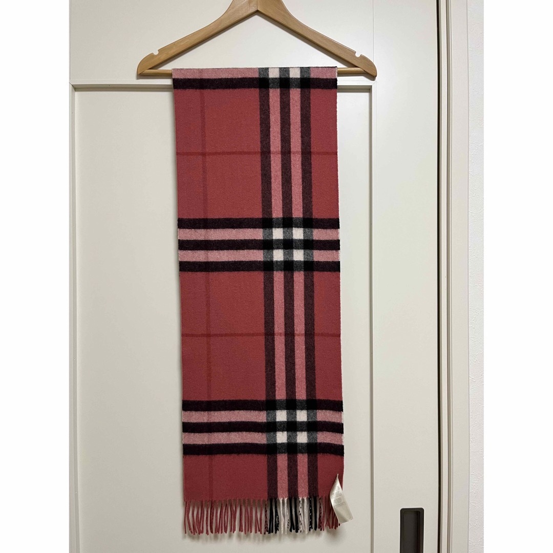 BURBERRY - BURBERRY バーバリー マフラー カシミア100% ピンク BURBERRY - BURBERRY バーバリー マフラー カシミア100% ピンク
