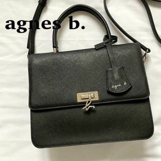 アニエスベー(agnes b.)の✨極美品✨2way アニエスベー　ショルダーバッグ　ブラック　黒　メタルロゴ(ショルダーバッグ)