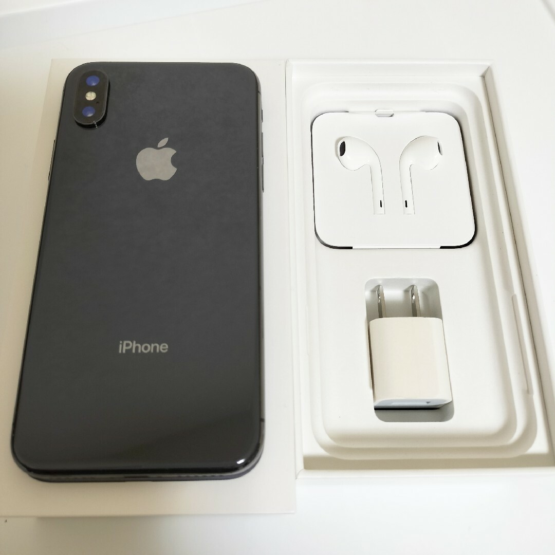 iPhone - 美品 iphone X 64GB SIMフリー スペースグレイの通販 by ...