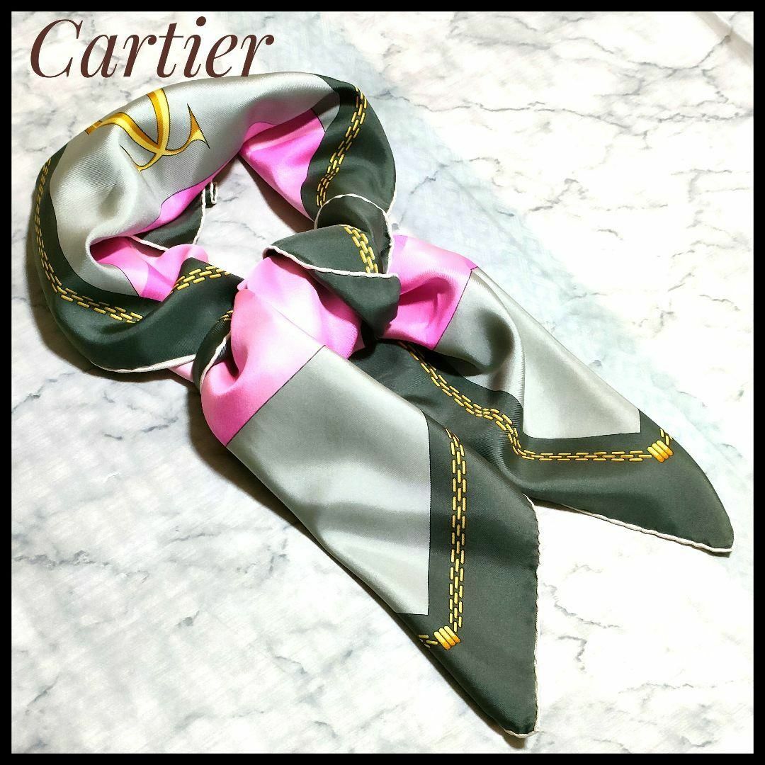 高級　カルティエ　Cartier 大判ストール　スカーフ　レディースショール | フリマアプリ ラクマ