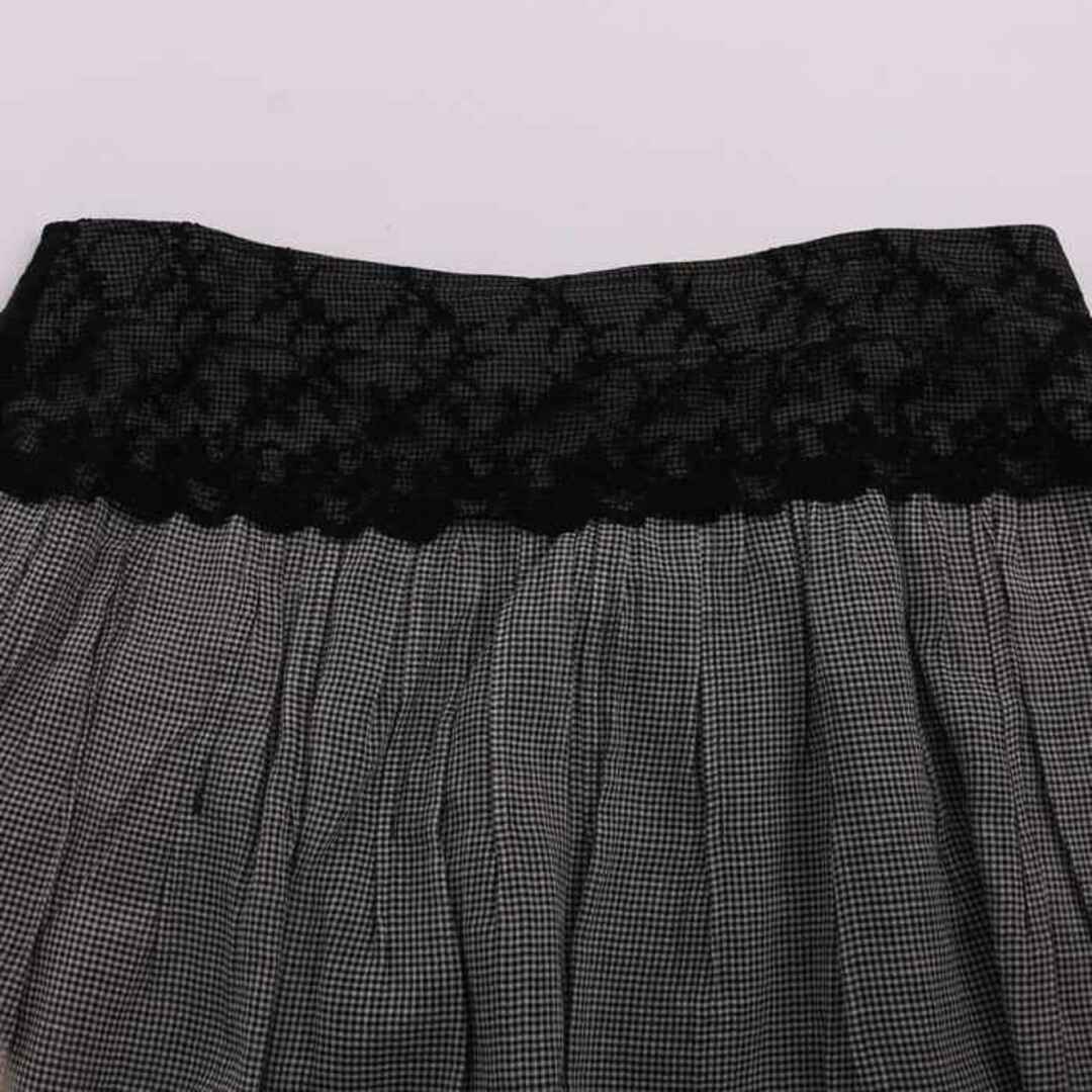INGEBORG(インゲボルグ)のインゲボルグ フレアスカート リネン混 ボトムス 黒 白 レディース 11サイズ ブラック INGEBORG レディースのスカート(その他)の商品写真