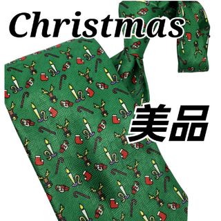 美品　クリスマス　サンタ　ネクタイ(ネクタイ)