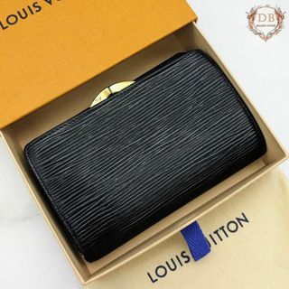 ヴィトン(LOUIS VUITTON) がま口 財布(レディース)（ブラック/黒色系