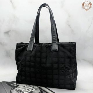 シャネル(CHANEL)のシャネル ニュートラベルライン MM 後期 シール有 ブラック ゴールド金具(トートバッグ)