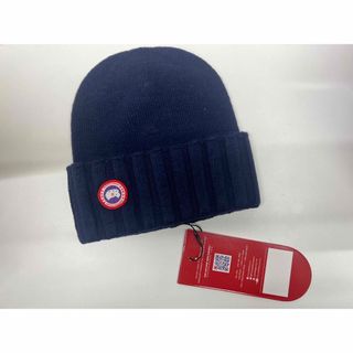 カナダグース(CANADA GOOSE)のCANADA GOOSE カナダグース　ニット帽/ネイビー(ニット帽/ビーニー)