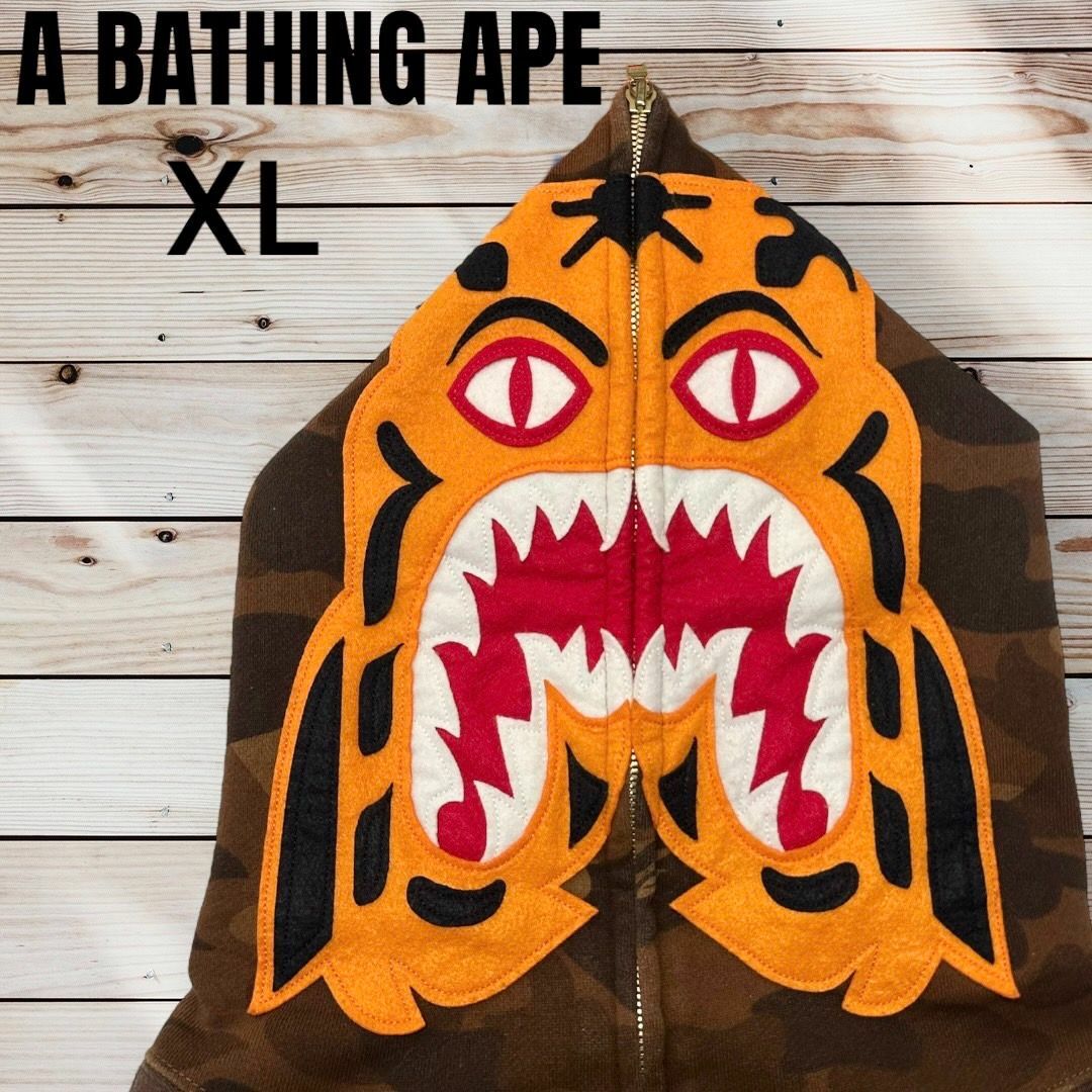 人気 A BATHING APE エイプ シャーク パーカー XL