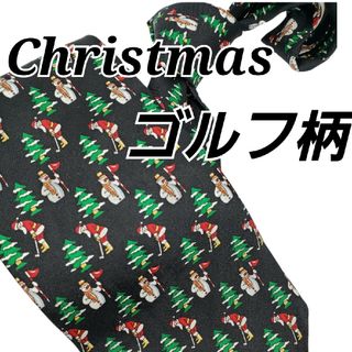 ゴルフ　クリスマス　サンタ　ネクタイ(ネクタイ)