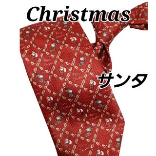 クリスマス　サンタ　ネクタイ　赤(ネクタイ)