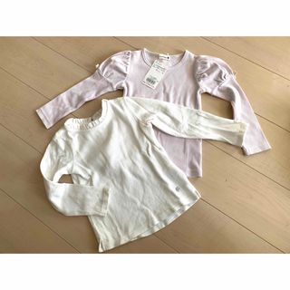 プティマイン(petit main)のプティマイン/ブランシェス シンプル長袖リブカットソー2点セット110センチ(Tシャツ/カットソー)