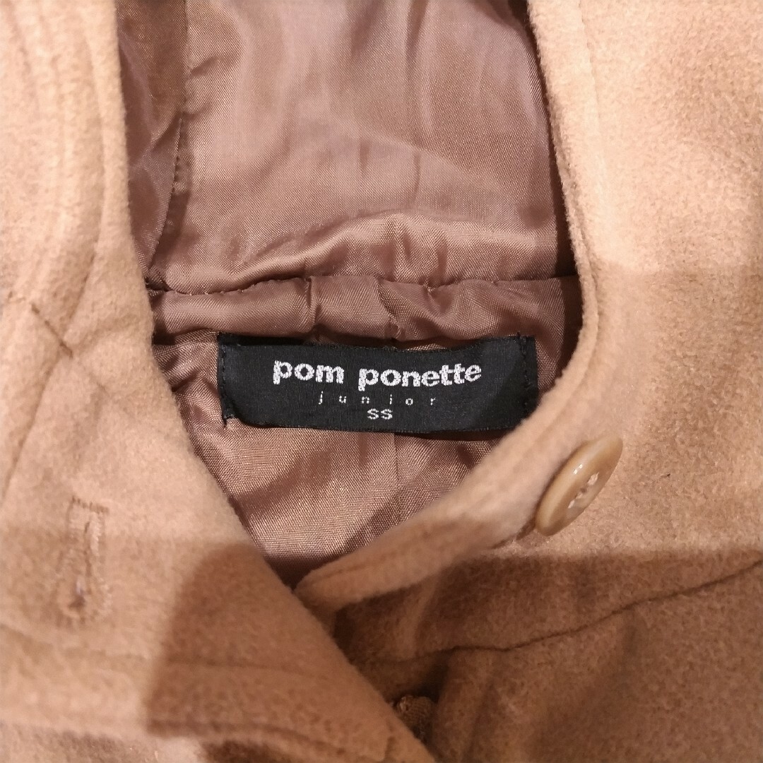 pom ponette(ポンポネット)のポンポネットジュニア　ダッフルコート　 茶系　女の子　SS キッズ/ベビー/マタニティのキッズ服女の子用(90cm~)(コート)の商品写真