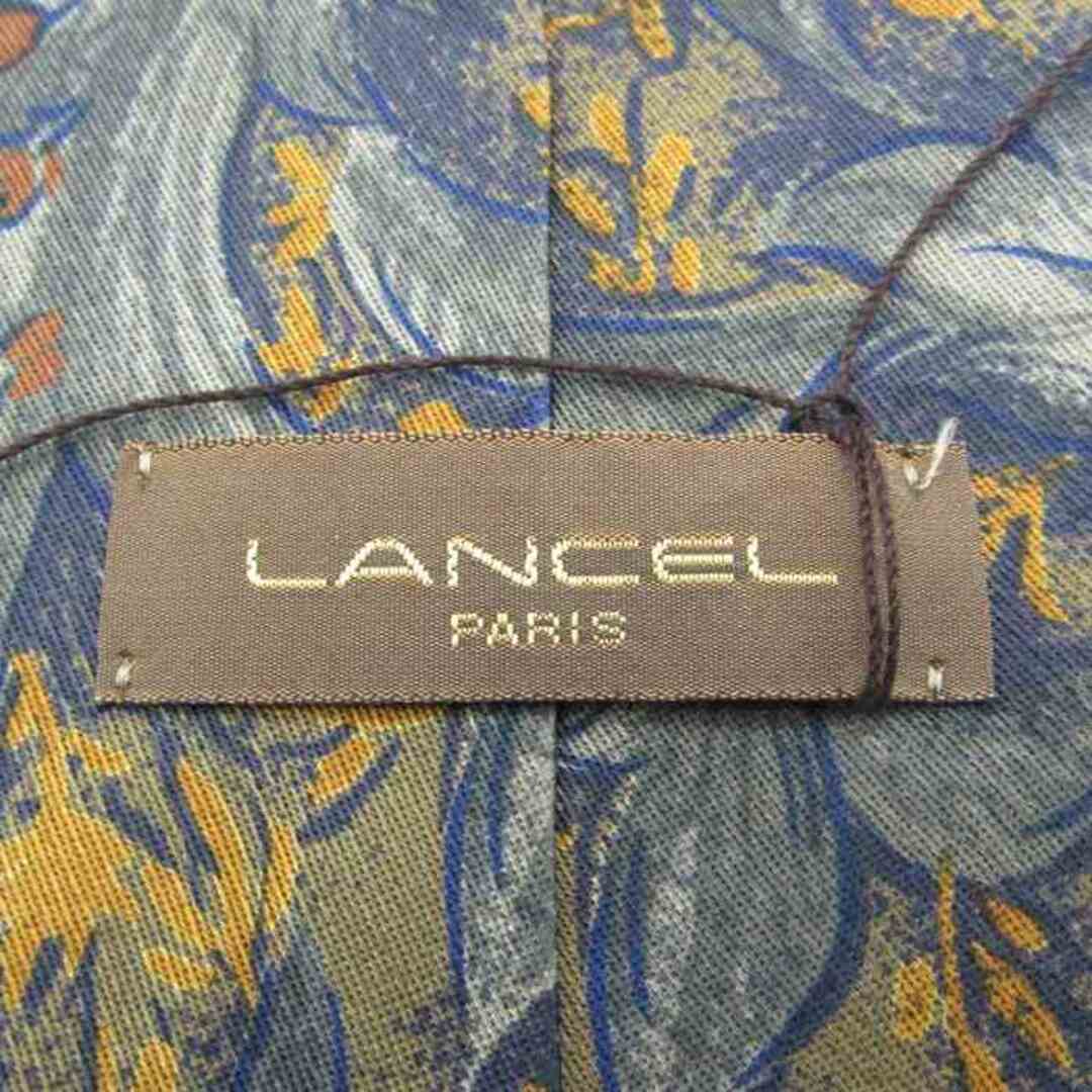 LANCEL(ランセル)のランセル ブランド ネクタイ シルク 総柄 ボタニカル柄 未使用タグ付 メンズ ネイビー LANCEL メンズのファッション小物(ネクタイ)の商品写真