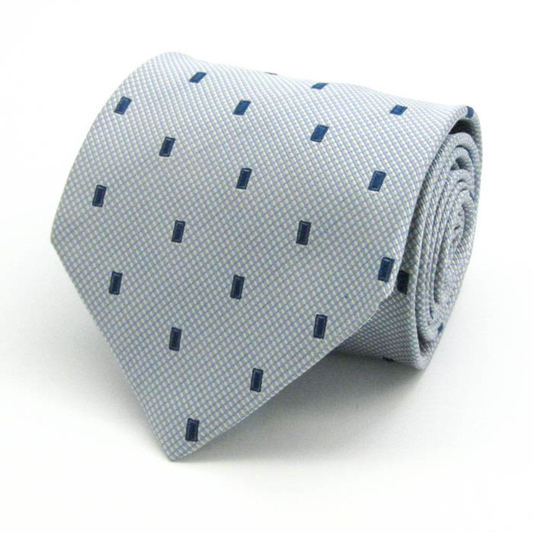 Aquascutum アクアスキュータム 微光沢 ネクタイ ブロック柄 - ネクタイ