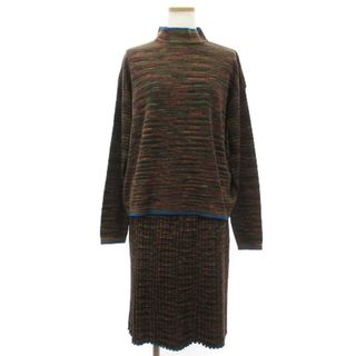 ミッソーニ(MISSONI)のミッソーニ 美品 ニット セットアップ スカート 長袖 ひざ丈 ウール 42(ニット/セーター)