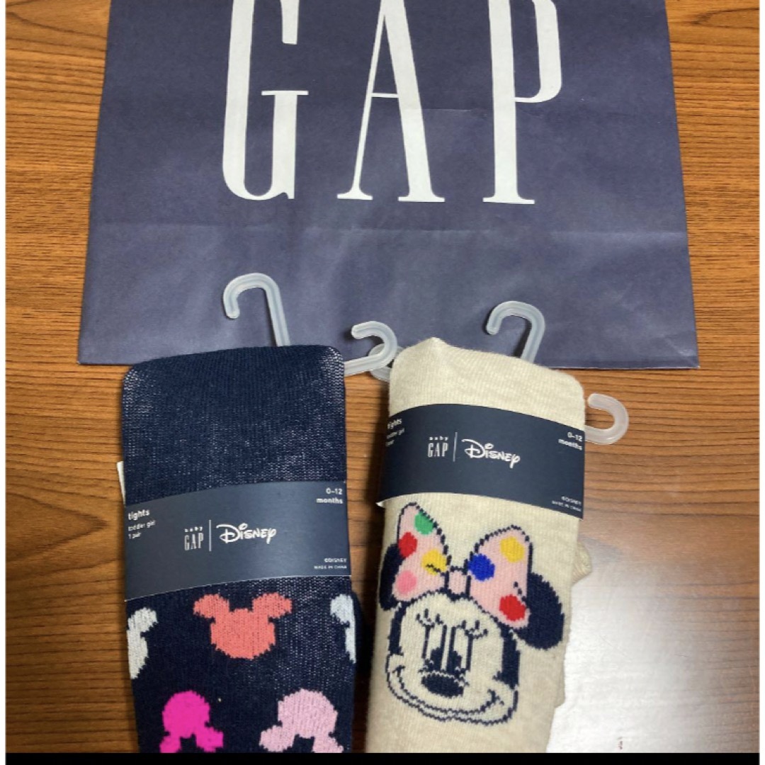 babyGAP(ベビーギャップ)の訳ありギャップ80☺︎ミニーちゃんコラボタイツ　ディズニー、ユニクロ好きにも キッズ/ベビー/マタニティのこども用ファッション小物(靴下/タイツ)の商品写真