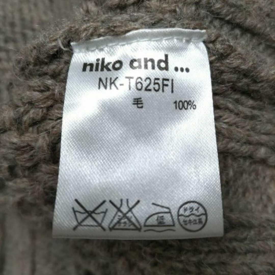niko and... - ニコアンド フード付き ノースリーブ ケーブルニット