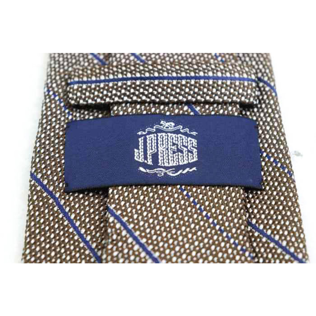 J.PRESS(ジェイプレス)のジェイプレス ブランド ネクタイ ストライプ柄 パネル柄 シルク 日本製 メンズ ベージュ J.PRESS メンズのファッション小物(ネクタイ)の商品写真