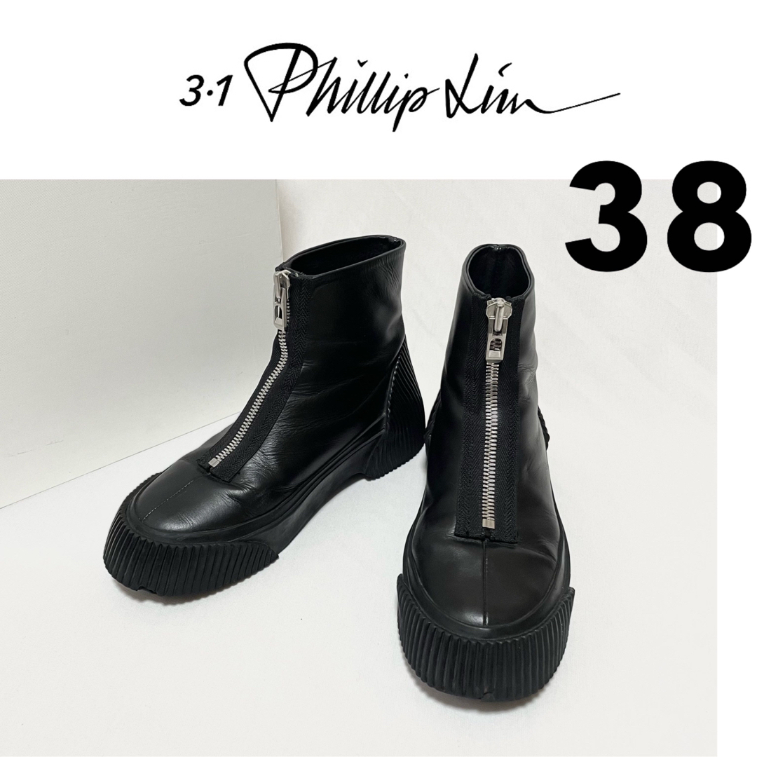 靴/シューズ完売！3.1 Phillip Limショートブーツ38チャンキーブーツ24.5