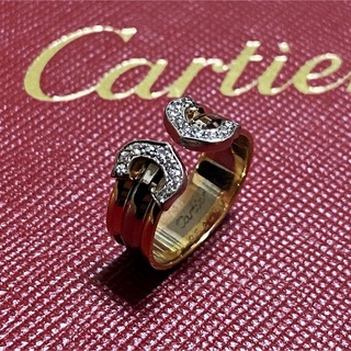 カルティエ Cartier リング アニバーサリー 1ポイント ダイヤモンド K18YG 14号 / #54