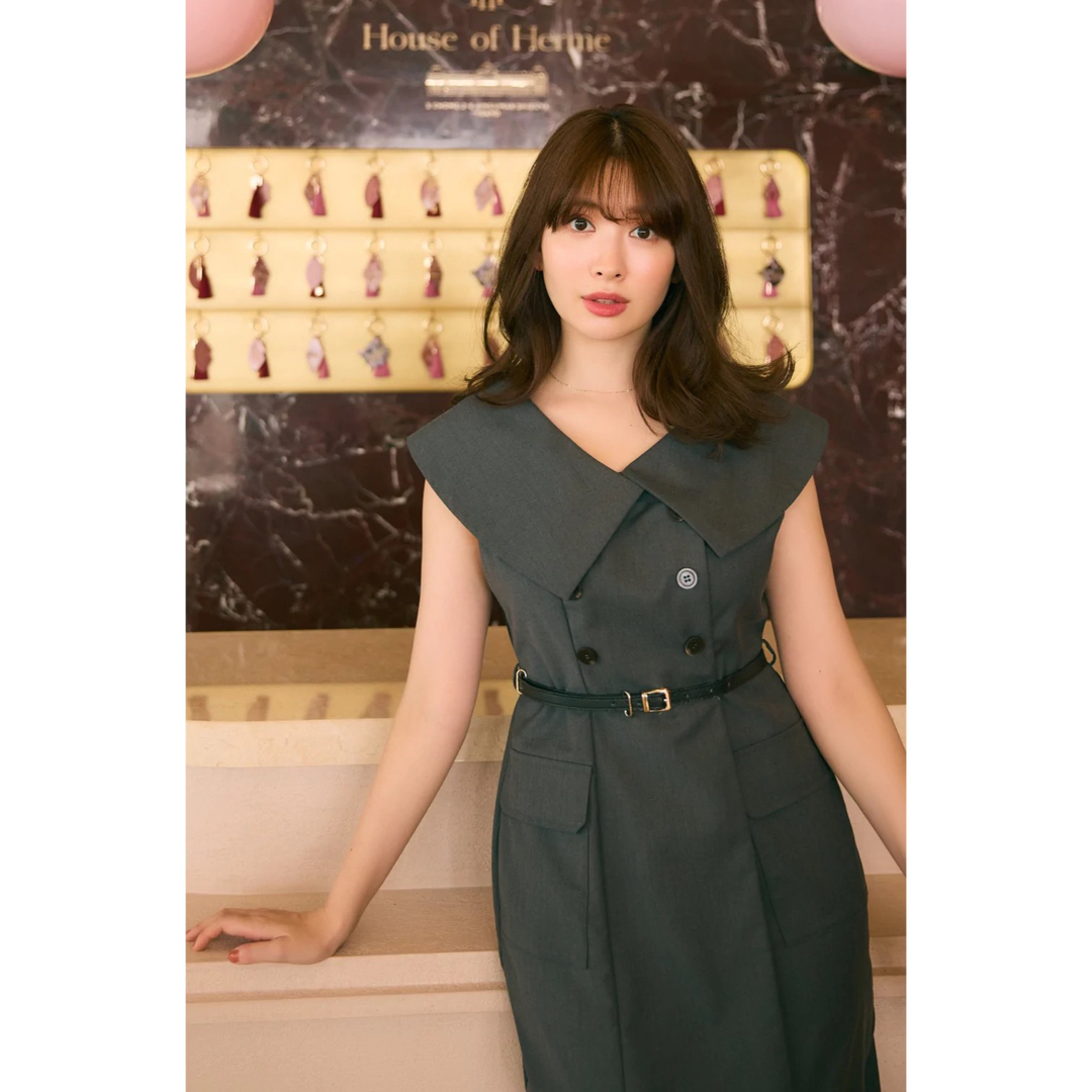 Her lip to(ハーリップトゥ)のHerlipto Saint Charles Big Collar Dress レディースのワンピース(ロングワンピース/マキシワンピース)の商品写真