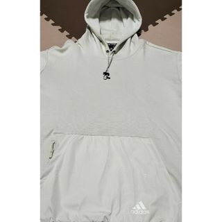 アディダス(adidas)の☆APP-137 アディダス ウーブンポケット プルオーバーパーカー 白系 XL(パーカー)