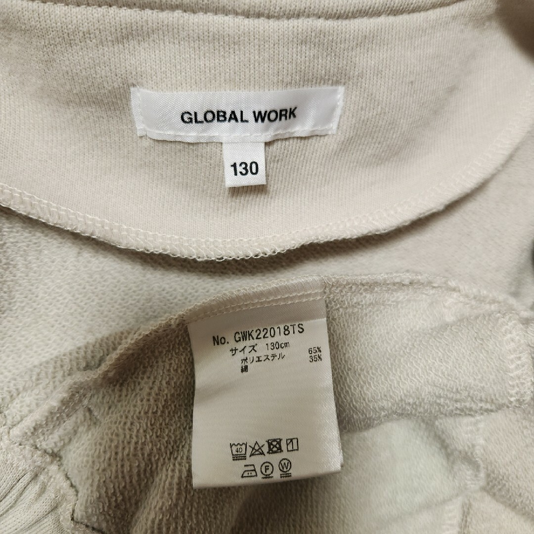 GLOBAL WORK(グローバルワーク)のGLOBALWORK ノーカラージャケット 130cm キッズ/ベビー/マタニティのキッズ服女の子用(90cm~)(ジャケット/上着)の商品写真