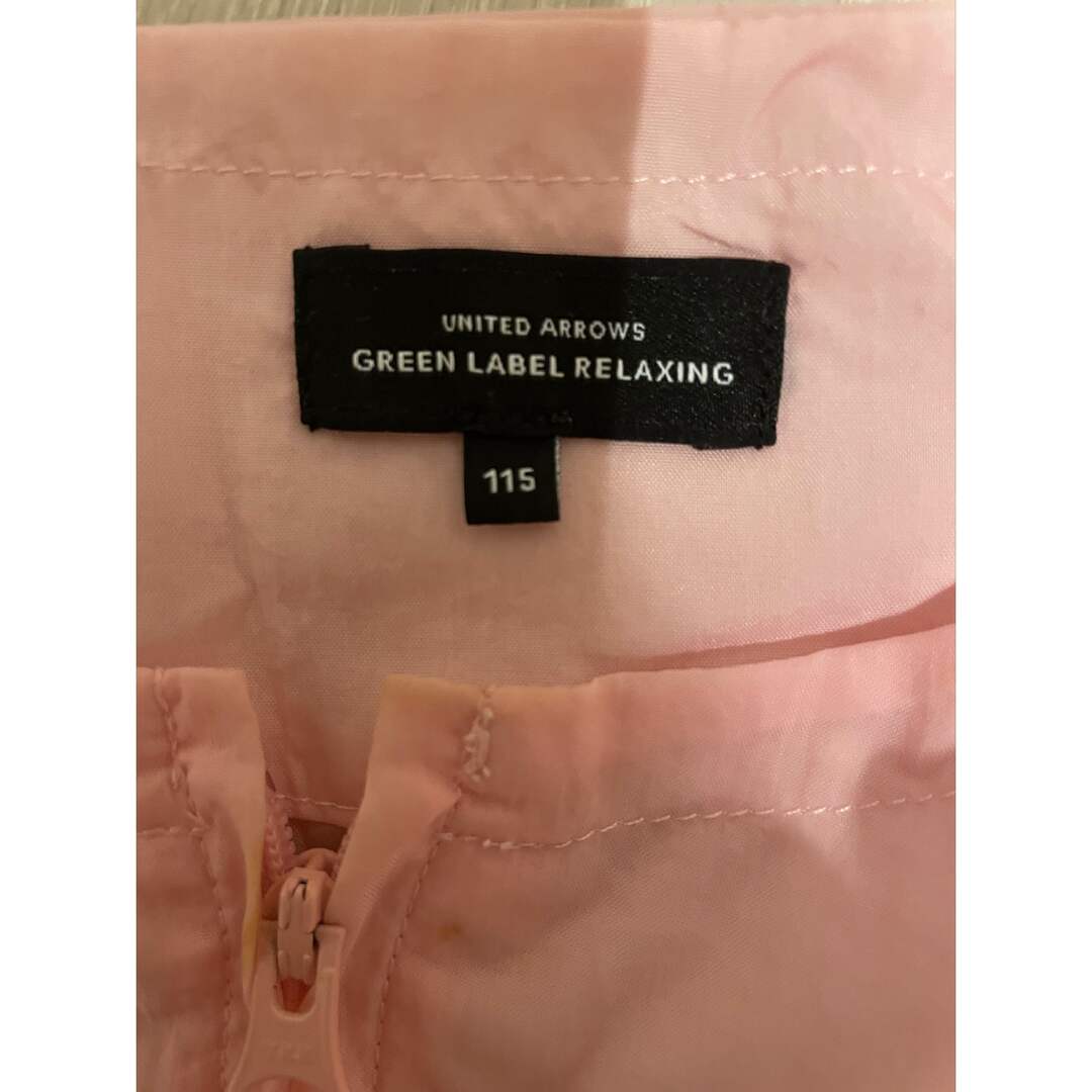 UNITED ARROWS green label relaxing(ユナイテッドアローズグリーンレーベルリラクシング)のユナイテッドアローズ　ピンクのジャンパー キッズ/ベビー/マタニティのキッズ服女の子用(90cm~)(ジャケット/上着)の商品写真