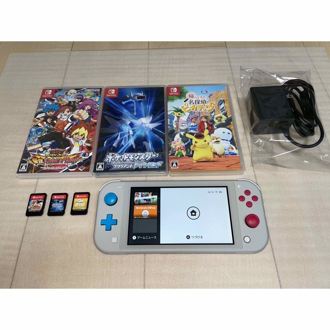 超美品✨Switch Lite本体ザシアン・ザマゼンタ＋ソフト3本セット✨SD付Switch