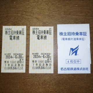 名古屋鉄道　名鉄 株主優待乗車証　2枚(鉄道乗車券)