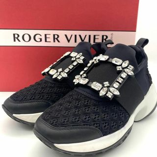 ロジェヴィヴィエ(ROGER VIVIER)の✨美品✨ Roger Vivier スニーカー ビジュー ブラック レディース(スニーカー)