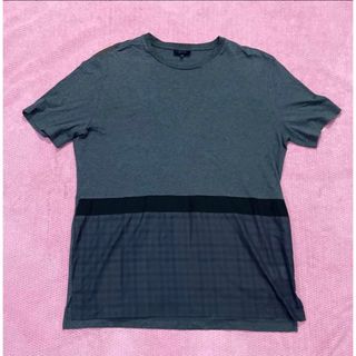 ランバン(LANVIN)のLANVIN チェック切り替えTシャツ　ランバン　半袖(Tシャツ/カットソー(半袖/袖なし))