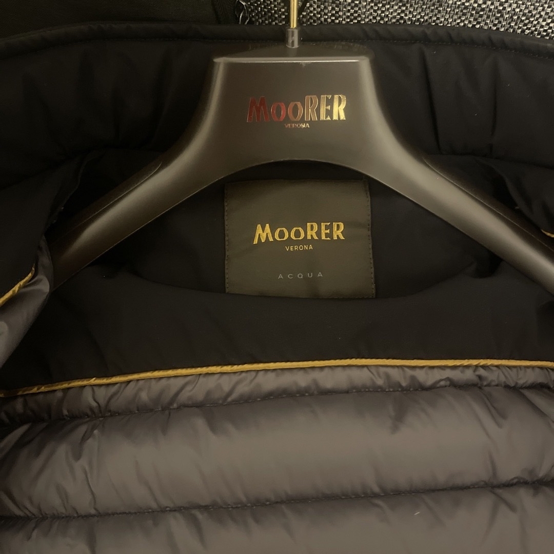 MooRER(ムーレー)のMOORER  FILIPPO KN ライダース ダウン ブルゾン ブラック メンズのジャケット/アウター(ダウンジャケット)の商品写真