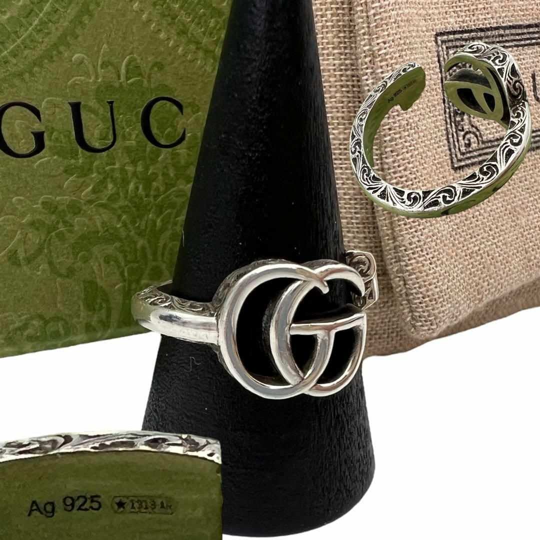 Gucci - ✨美品✨GUCCI ダブルG アラベスク キーモチーフ リング １７ ...