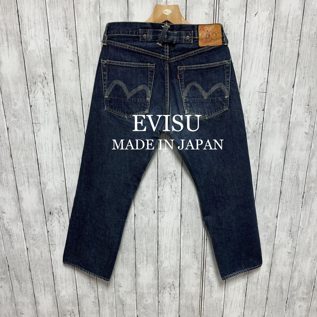 初期EVIS【希少】美品！初期EVISU Lot2504セルビッチデニムEVIS表記！魚釣り