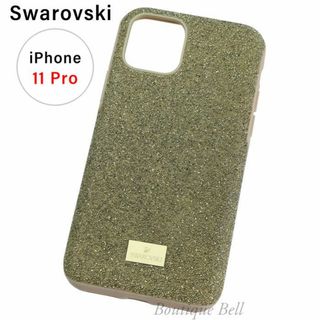 スワロフスキー(SWAROVSKI)の【スワロフスキー】クリスタル iPhone11Proケース ペールゴールド(iPhoneケース)