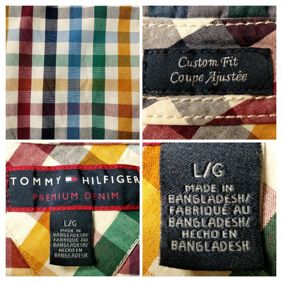 TOMMY HILFIGER(トミーヒルフィガー)のUS輸入古着 トミーヒルフィガー 長袖シャツ チェック柄 マルチカラー Lサイズ メンズのトップス(シャツ)の商品写真