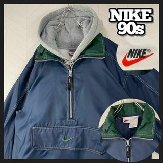 NIKE - 超希少90s ナイキ ハーフジップ ナイロン プルオーバー