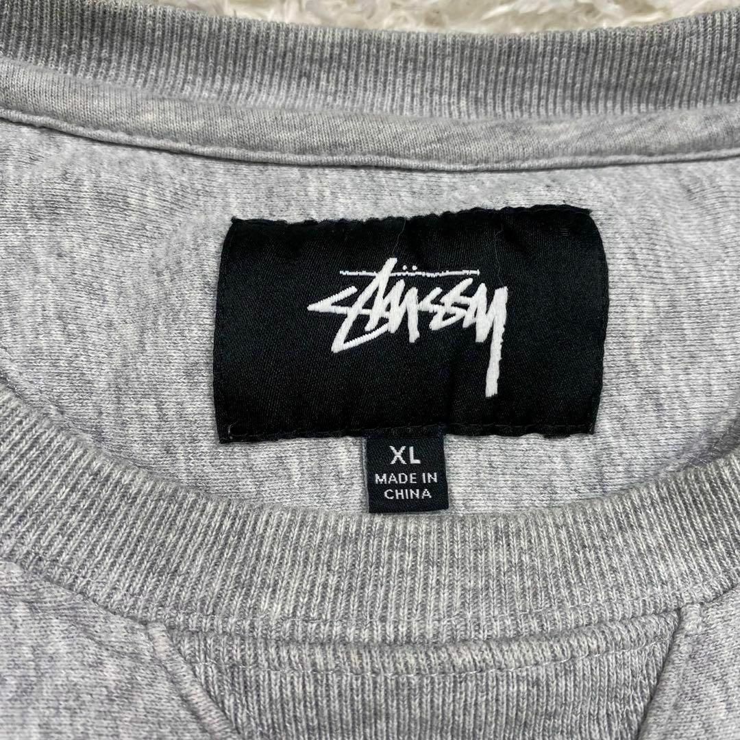 希少✨STUSSY champion コラボ スウェット 刺繍ロゴ Lサイズ