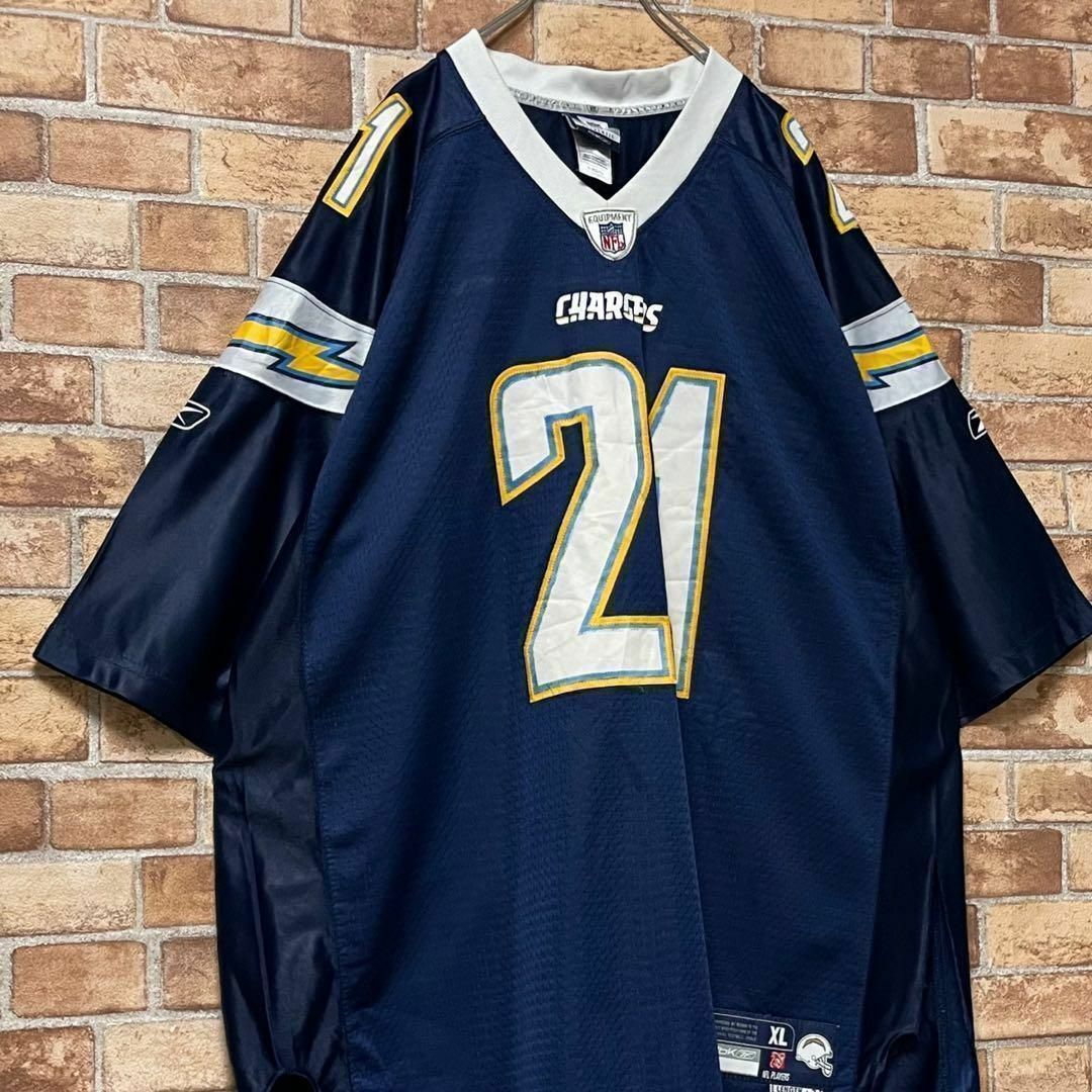 Reebok(リーボック)のリーボック　NFL　ゲームシャツ　ビッグシルエット　ネイビー　刺繍ロゴ　XL メンズのトップス(その他)の商品写真