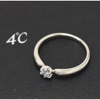 ヨンドシー(4℃)の4℃・PT950 アクアマリン付リング(リング(指輪))