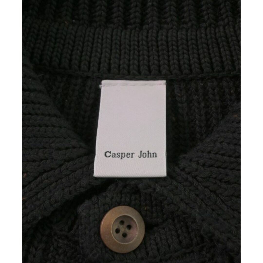 Casper John(キャスパージョン)のCasper John キャスパージョン カーディガン -(XL位) 黒 【古着】【中古】 メンズのトップス(カーディガン)の商品写真