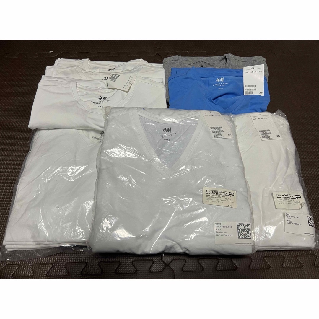 H&M エイチアンドエム スリムフィットTシャツ  18枚セットTシャツ/カットソー(半袖/袖なし)
